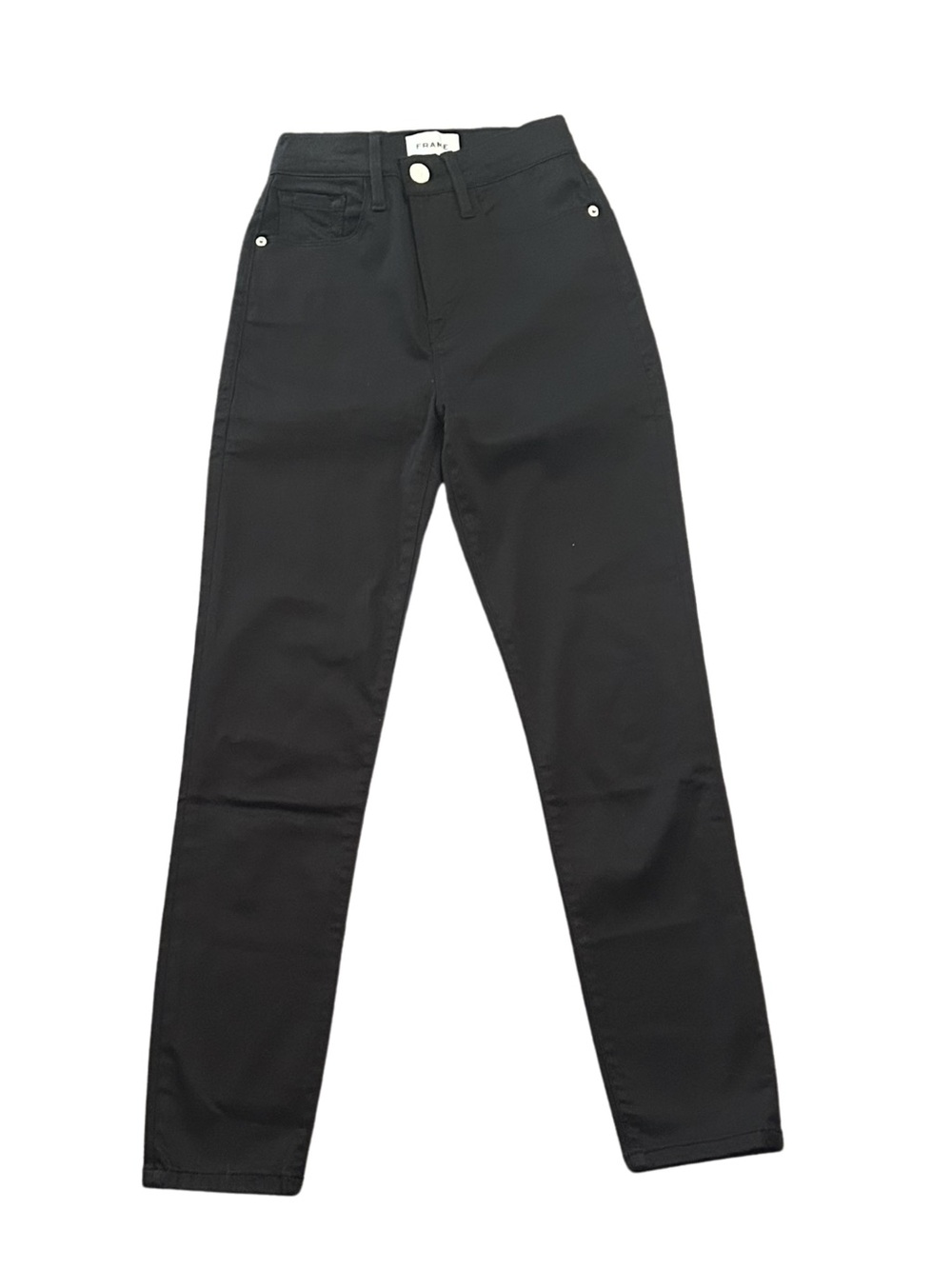 FRAME Ali High Rise Cigarette Jeans | Noir (Black) | Size 23
